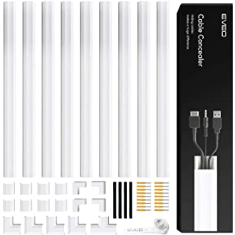 150” Cable Concealer on Cord Cover Wall - Paintable Cable Cover for Wire Hiders for TV on Wall - Cable Management Cord…